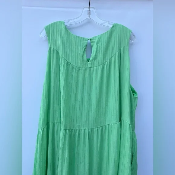 Hayden Emerald Green Tiered Maxi Flowy Sleeveless Summer Statement Dress 2XL - Picture 4 of 11